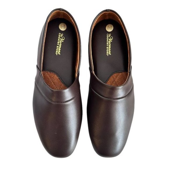 The Vermont Country Store Men\'s Classic Leather Slippers main image 10